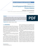 Implementing Overall Equipment Effectiveness in A Process Industry PDF