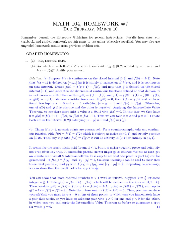 Continuity and Uniform Continuity Proofs | PDF | Continuous Function ...
