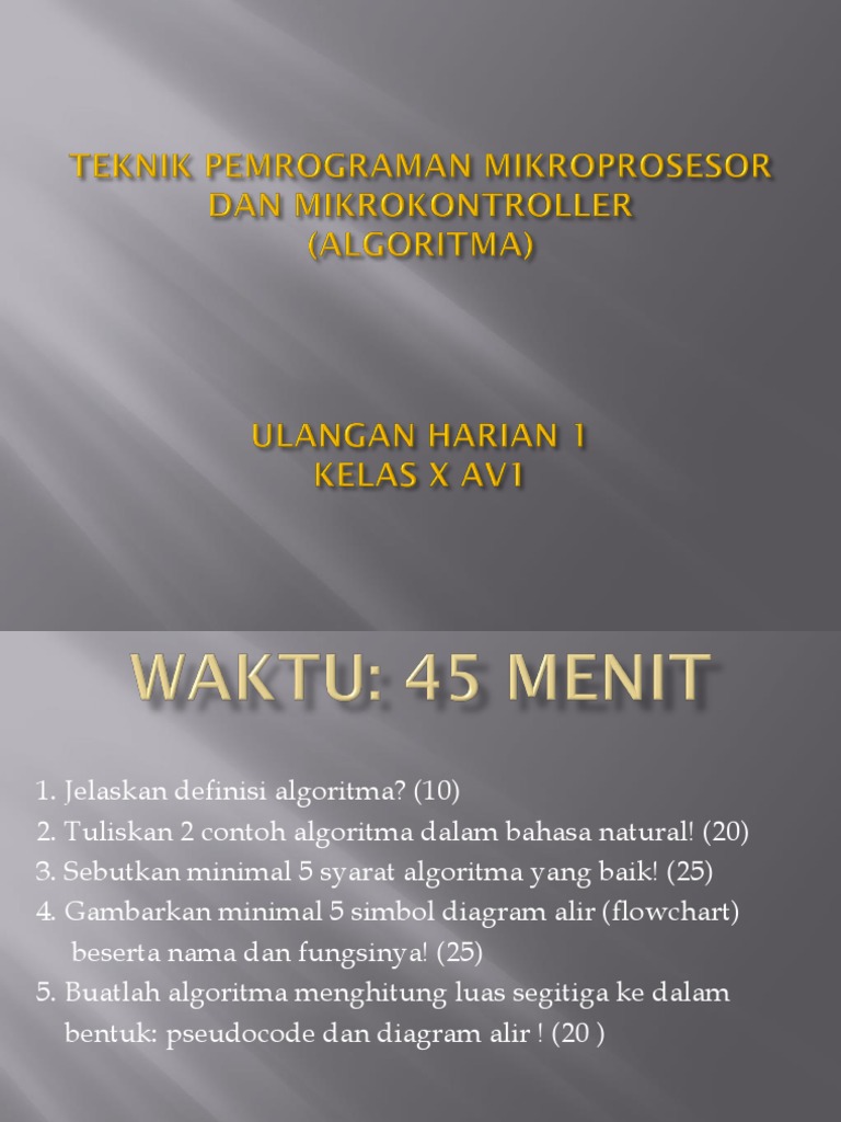 Soal Tes Materi Flowchart