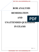 Errors and Remediation in Class 12 Chemistry Exams
