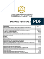 Tarifario Regional 2018
