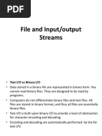 File and Input/output Streams