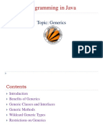 Programming in Java: Topic: Generics