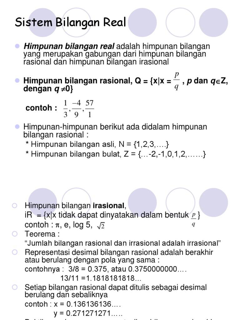 Pengantar Sistem Bilangan Real | PDF | Metode & Bahan Ajar