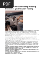 Guidelines For Witnessing Welding Procedure Qualification Testing