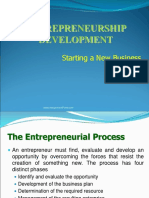 Entrepreneurship Development: Starting A New Business