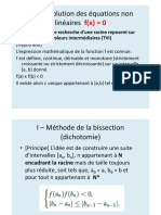 Résumé Cours Résolution Des Équations Non Linéaires F (X) 0