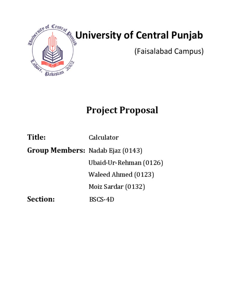 University of Central Punjab: Project Proposal | PDF