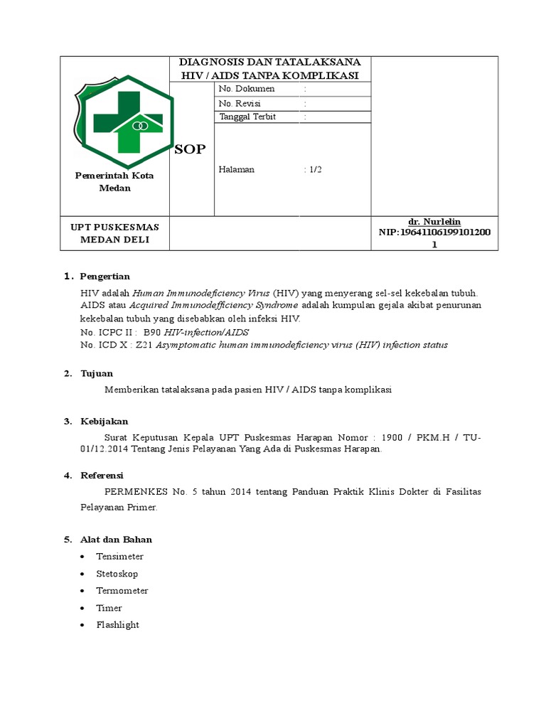 Diagnosis Dan Tatalaksana Hiv Aids Tanpa Komplikasi | PDF