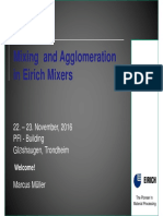 Mixing and Agglomeration in Eirich Mixers