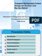 Development of Transport Refrigeration System With Heat Storage For Reverse Cycle Hot Gas Defrost