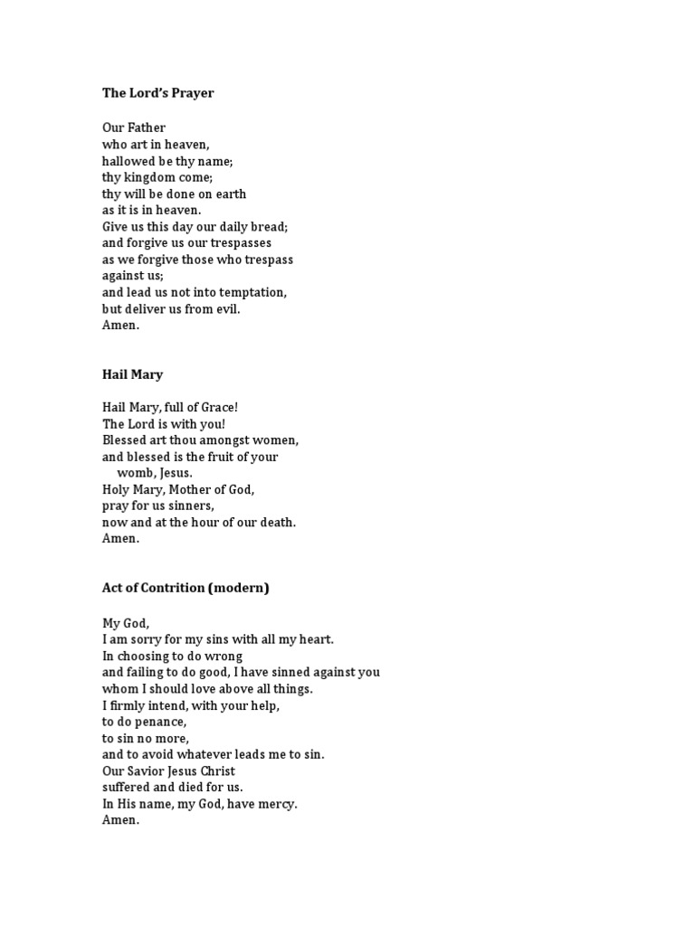 First Communion Prayer Guide | PDF | Cooking, Food & Wine | Religion ...