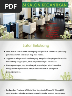 Sanitasi Salon Kecantikan Pdf