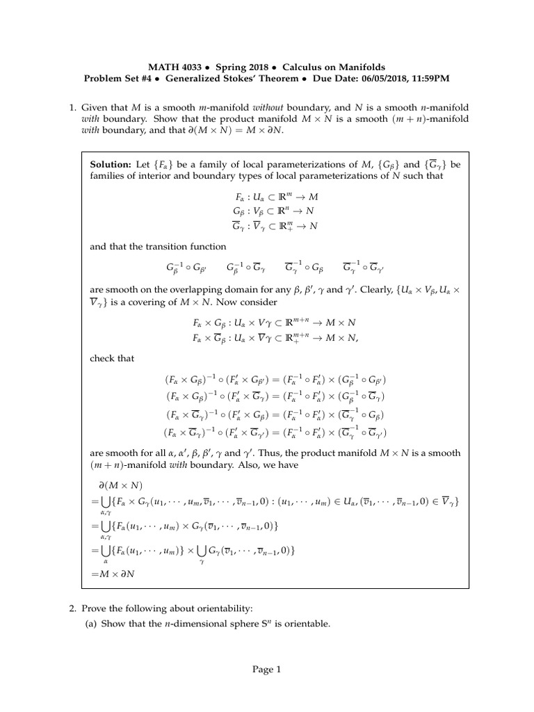 Generalized Stokes' Theorem in Action: Calculating the Orientability of ...