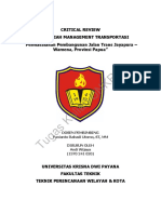 Critical Review Pembangunan Jalan Trans PDF