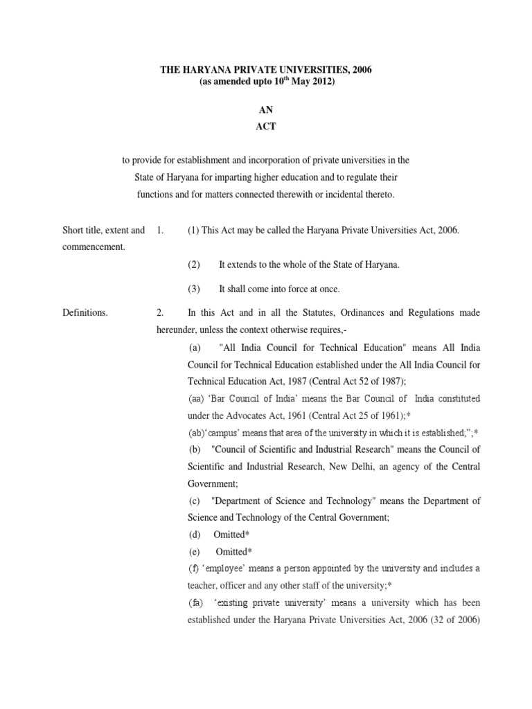 University Act | PDF | University | Board Of Directors