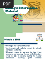 Strategic Intervention Materials (Sim) Standards: Jezil M. Badilla ...