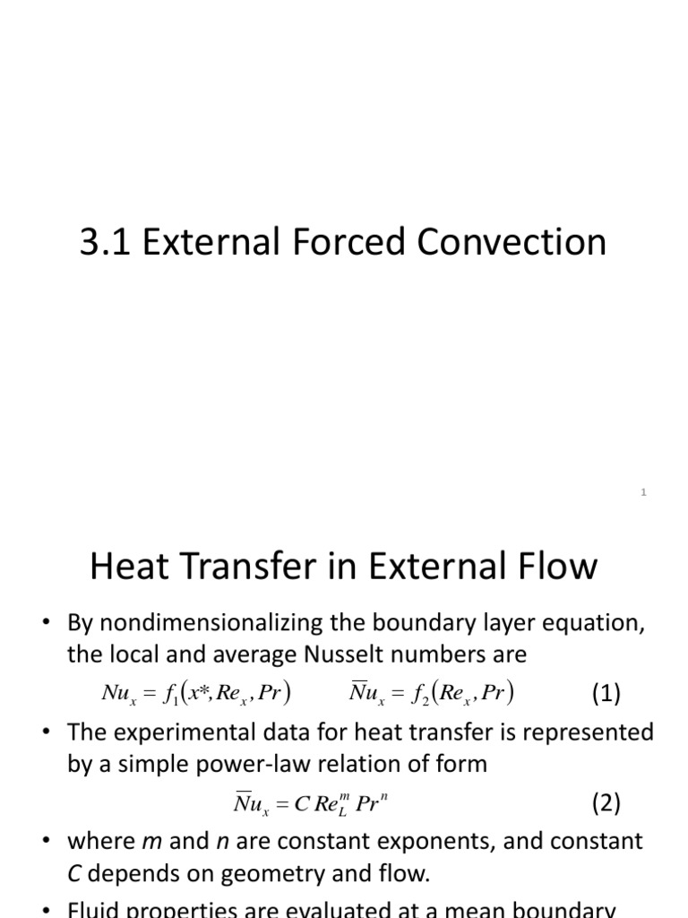 External Forced Convection Analysis | PDF | Boundary Layer | Fluid Dynamics