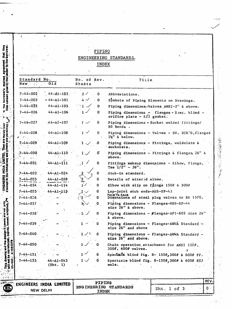 EIL Piping Standards PDF PDF