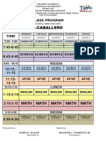 Class Program for Grade 9-CABALLERO at Koronadal National Comprehensive HS