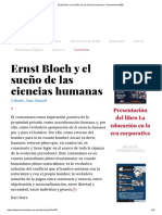 ernst bloch y el sueno de las  ciencias humanas