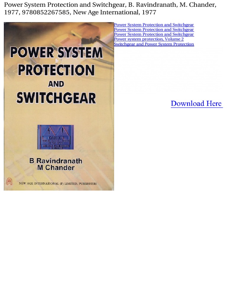 Power System Protection and Switchgear Power System Protection and Switchgear Power System