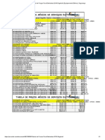 Tabela de Preços para Eletricistas 2019 Engehall - Equipamento Elétrico - Segurança PDF