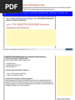 300+ TOP DESKTOP ENGINEER Interview Questions and Answers