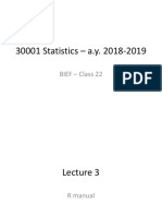 Statistics - A.Y. 2018-2019: BIEF - Class 22