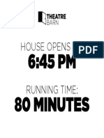 House Opens 6:45 PM 80 Min Run