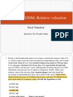 Session On DDM, Relative Valuation