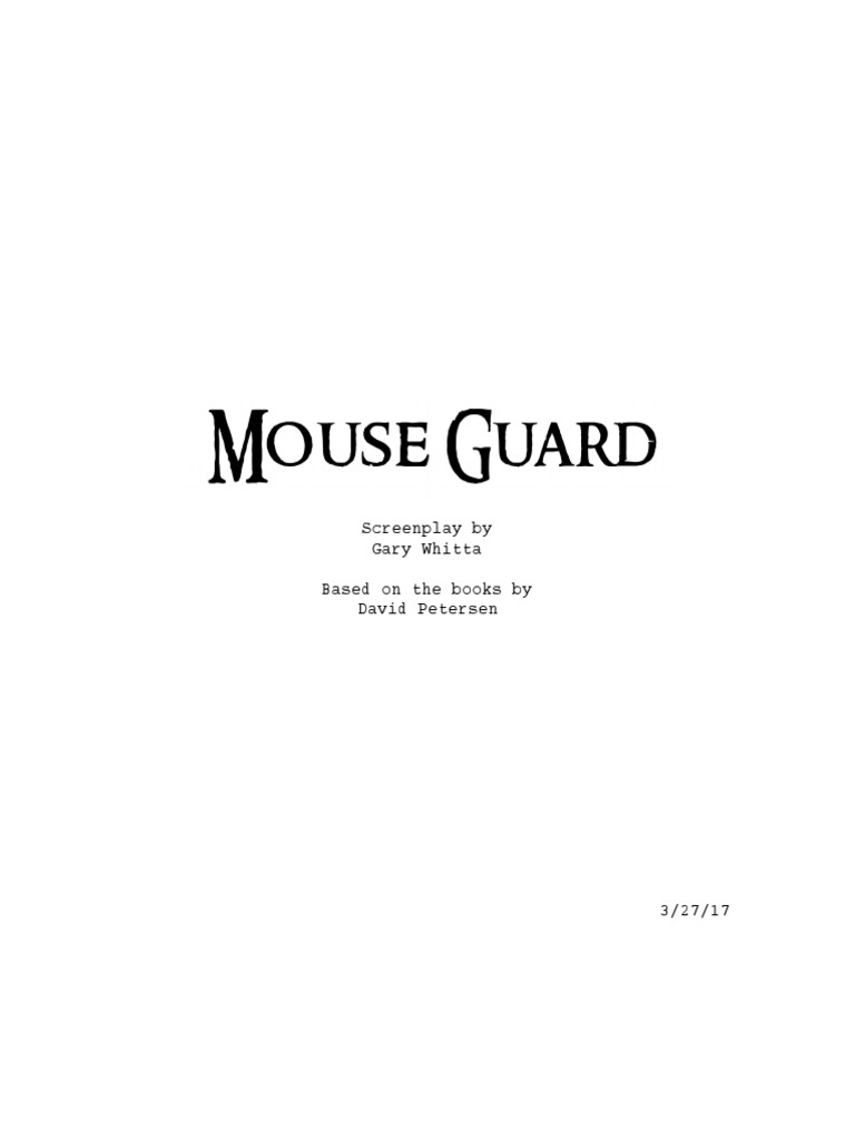 MOUSE GUARD Screenplay | PDF | Nature