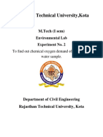 Rajasthan Technical University, Kota: M.Tech (I Sem)