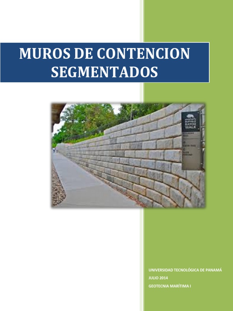 Muro de Contencion Segmentado PDF | PDF | Software | Hormigón, image size:768x1024