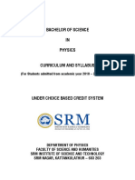 BSC Physics Curriculum and Syllabus Cbcs 2018-19