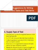 Let Review - 3 - Assessement - Procedures For Types of Tests - Multiple Choice, Essay, Etc