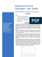 Experience Curve Calculator User Guide