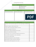 Coaching Observation Form