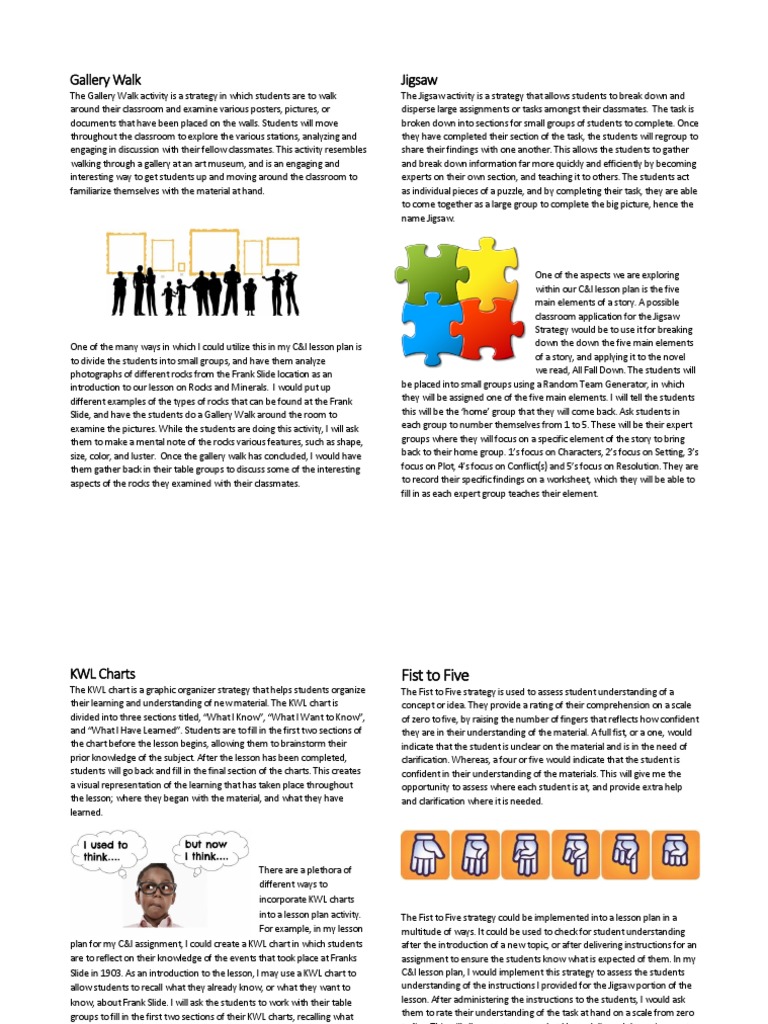 Engaging Classroom Strategies for Learning | PDF | Lesson Plan ...