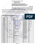 AIIMS PG Counselling Revised Seat Matrix 2019