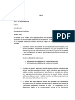 Auditoría estados financieros Distribuidora Cebú 2018