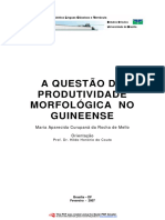 A produtividade morfológica do crioulo guineense