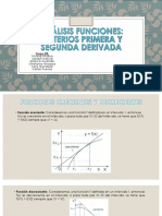 Primera y Segunda Derivada Criterios