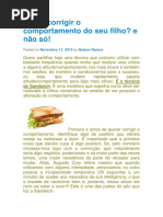 Como Corrigir o Comportamento Do Seu Filho