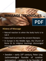 Massage topic for PT 1st years