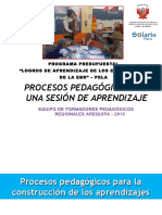 5 procesos pedagogicos Sesion aprendizaje