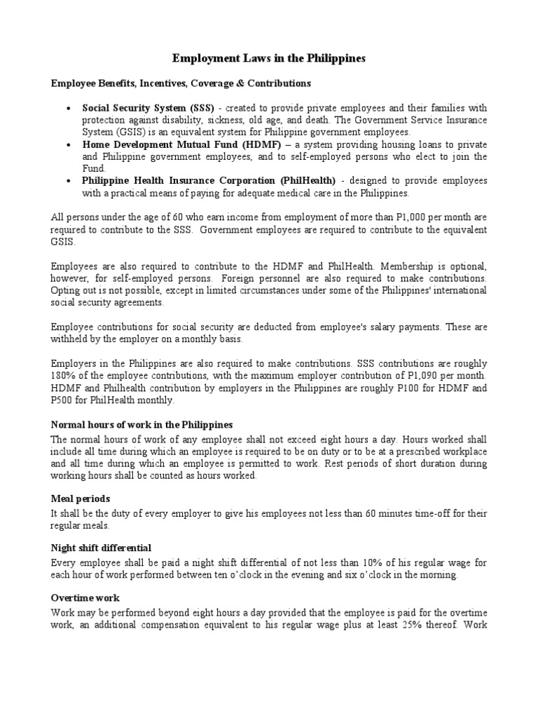 employment-laws-in-the-philippines-pdf-social-security-united