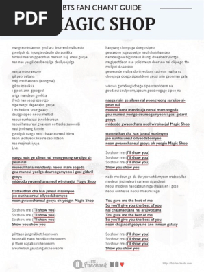 Bts Magicshop Lyrics Fanchant Nature