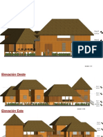 ELEVACIONES de una casa de madera
