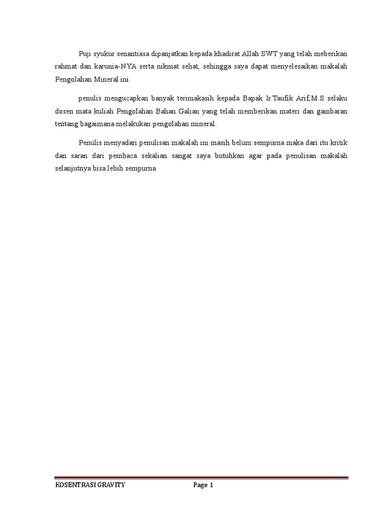 Gravity Concentration | PDF